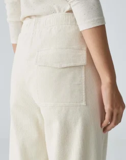Damen OPUS Hosen^Cordhose Mileni Track Weiß Online Bestellen