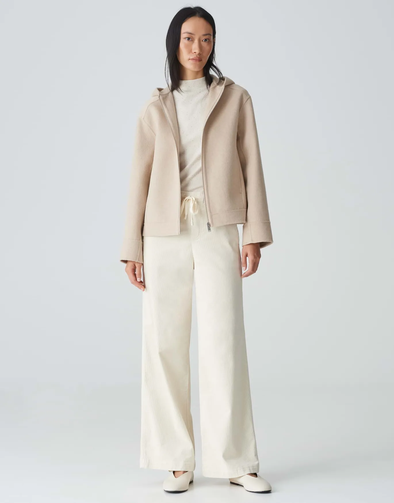 Damen OPUS Hosen^Cordhose Mileni Track Weiß Online Bestellen