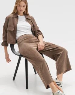 Damen OPUS Hosen^Cordhose Misha Babycord Braun Online Bestellen