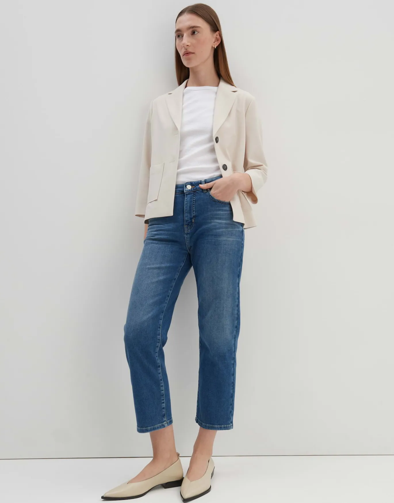 Damen OPUS Jeans^Cropped Relaxed Jeans Corah Blau Online Bestellen