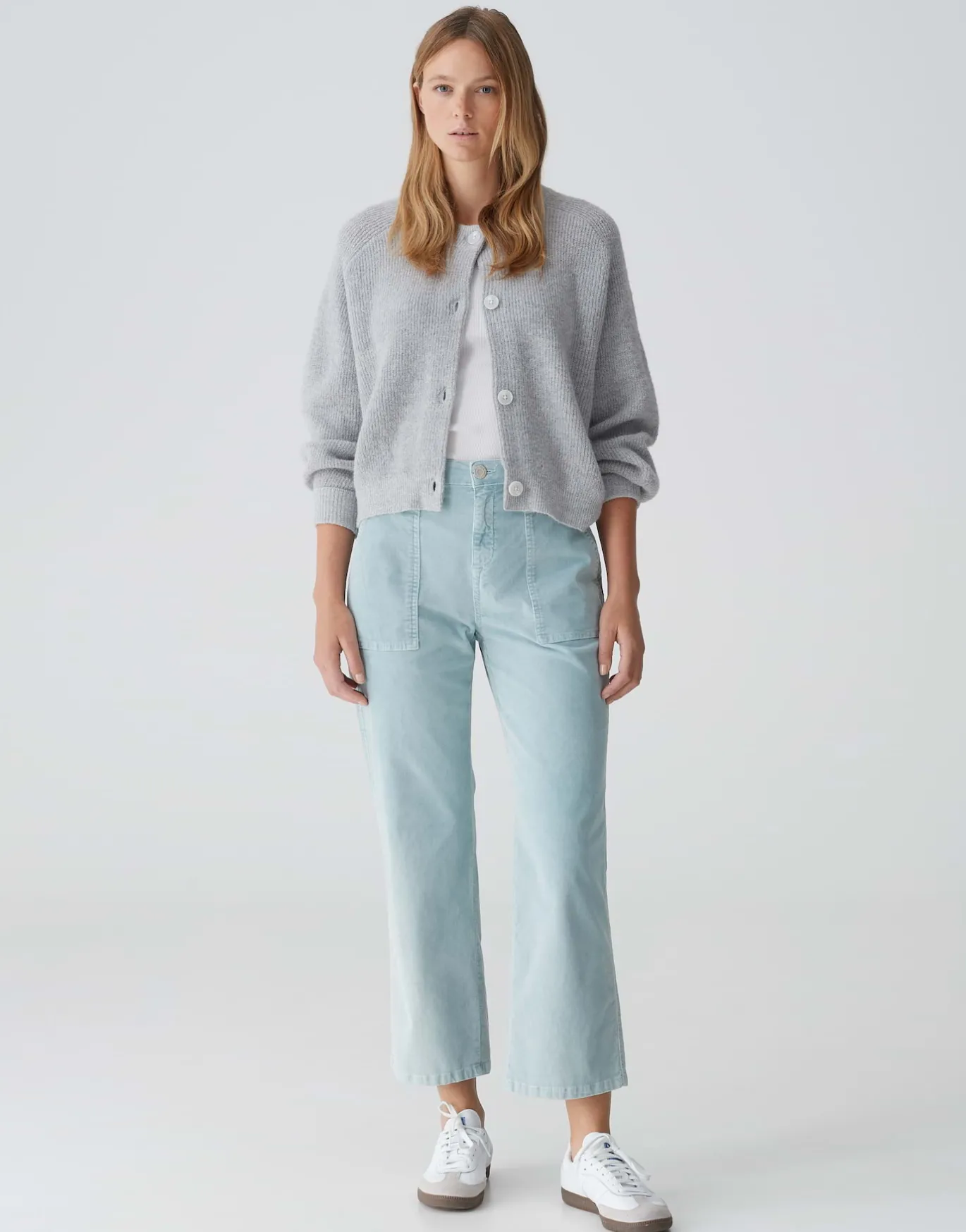 Damen OPUS Hosen | Jeans^Cropped Wide Jeans Mokoti Work Blau Online Bestellen