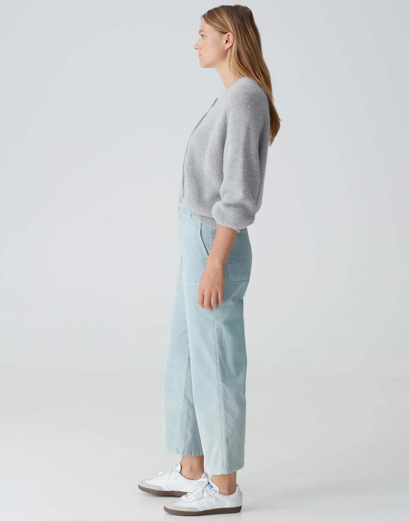 Damen OPUS Hosen | Jeans^Cropped Wide Jeans Mokoti Work Blau Online Bestellen