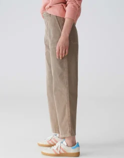 Damen OPUS Hosen | Jeans^Cropped Wide Jeans Mokoti Work Braun Online Bestellen