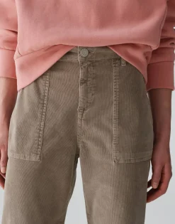 Damen OPUS Hosen | Jeans^Cropped Wide Jeans Mokoti Work Braun Online Bestellen