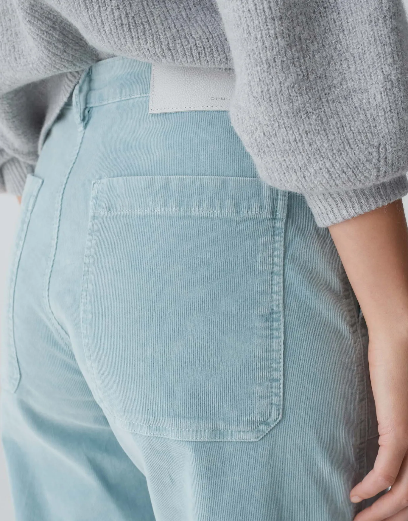 Damen OPUS Hosen | Jeans^Cropped Wide Jeans Mokoti Work Blau Online Bestellen