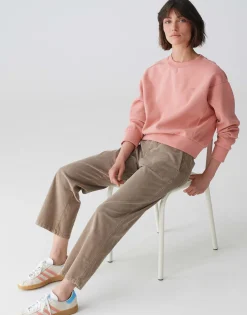 Damen OPUS Hosen | Jeans^Cropped Wide Jeans Mokoti Work Braun Online Bestellen