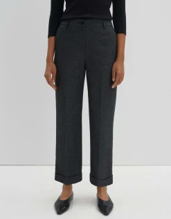 Damen OPUS Hosen^Culotte Cisilia Mélange Schwarz Online Bestellen