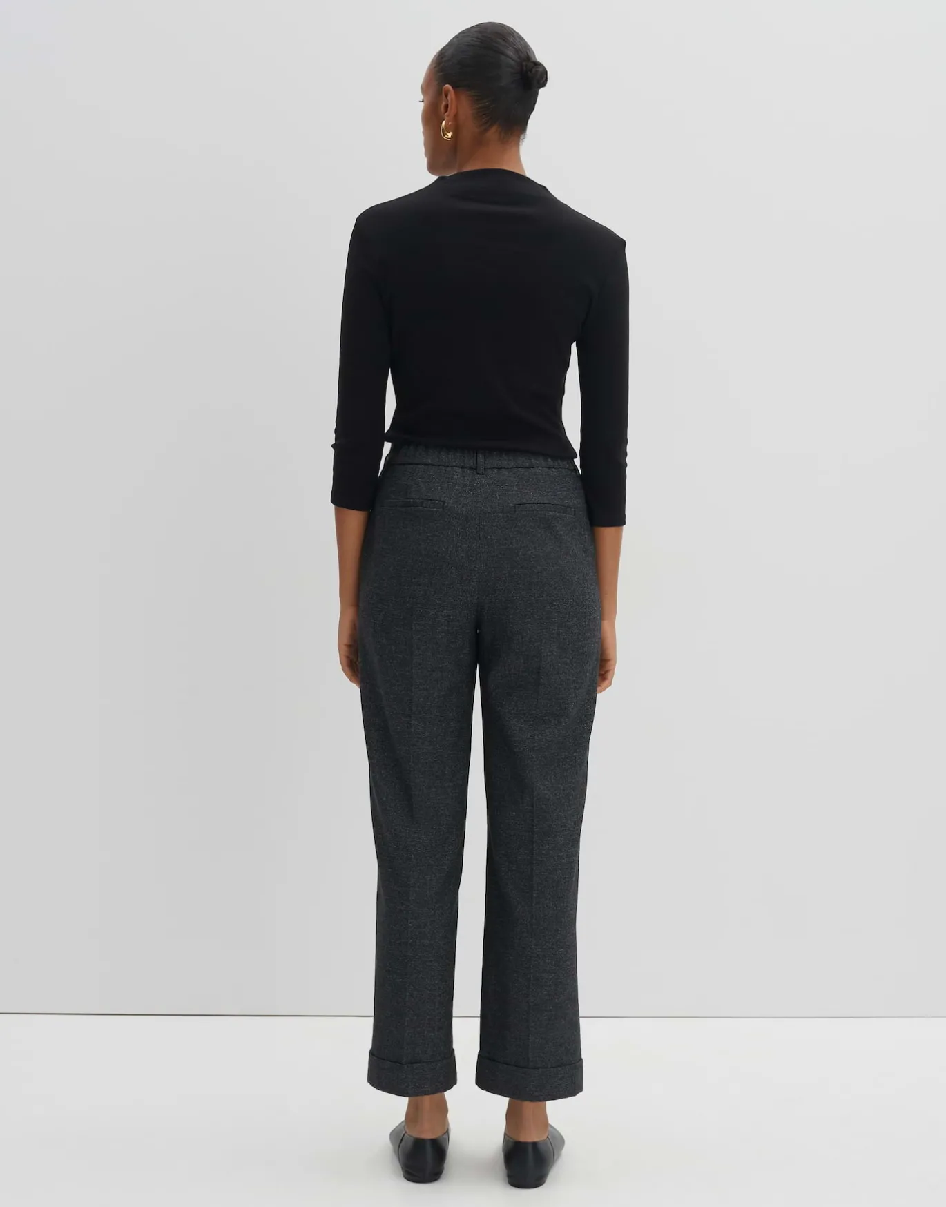 Damen OPUS Hosen^Culotte Cisilia Mélange Schwarz Online Bestellen