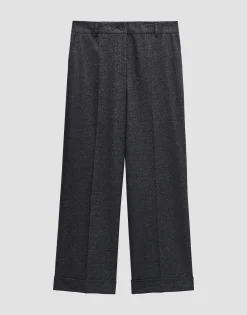 Damen OPUS Hosen^Culotte Cisilia Mélange Schwarz Online Bestellen