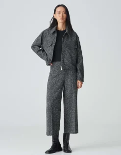 Damen OPUS Hosen^Culotte Misha Boucle Schwarz Online Bestellen