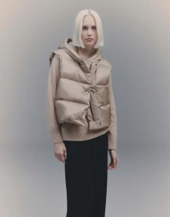 Damen OPUS Jacken / Mäntel | Blazer / Westen^Daunenweste Vausti Beige Online Bestellen