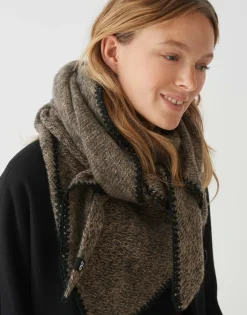 Damen OPUS Accessoires^Dreieckstuch Amadsi Mix Braun Online Bestellen