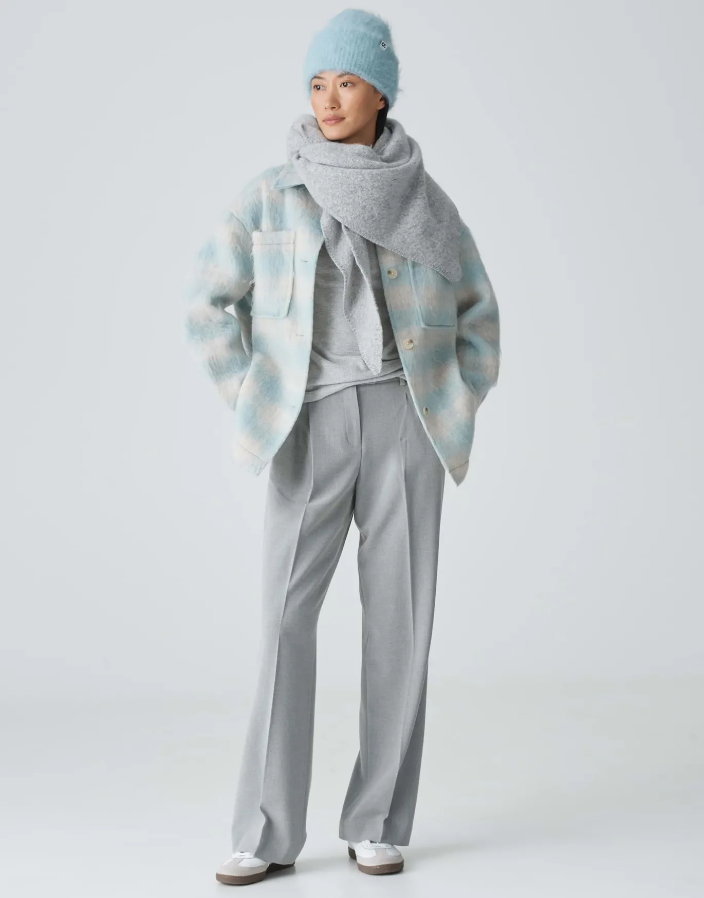Damen OPUS Accessoires^Dreieckstuch Amadsi Scarf Grau Online Bestellen