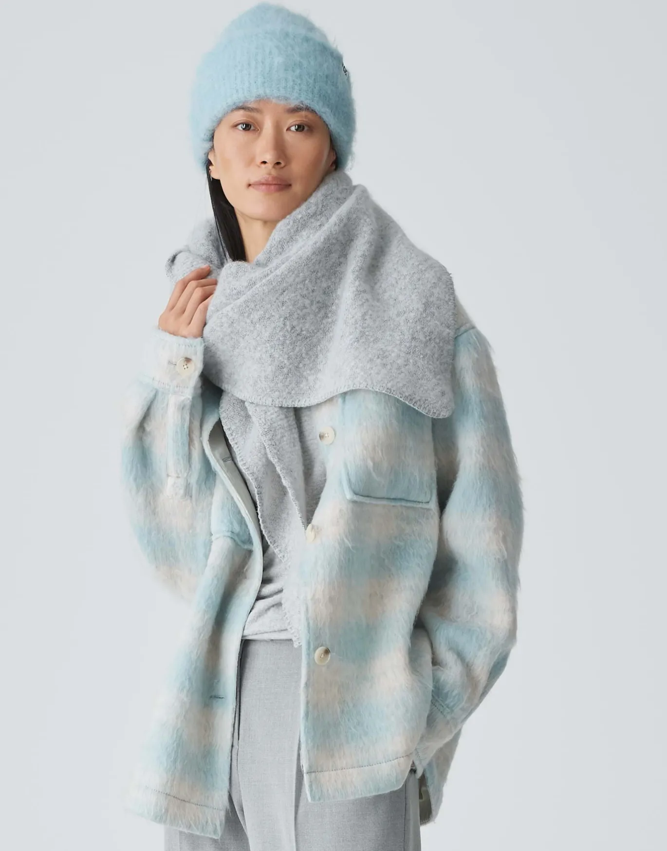Damen OPUS Accessoires^Dreieckstuch Amadsi Scarf Grau Online Bestellen