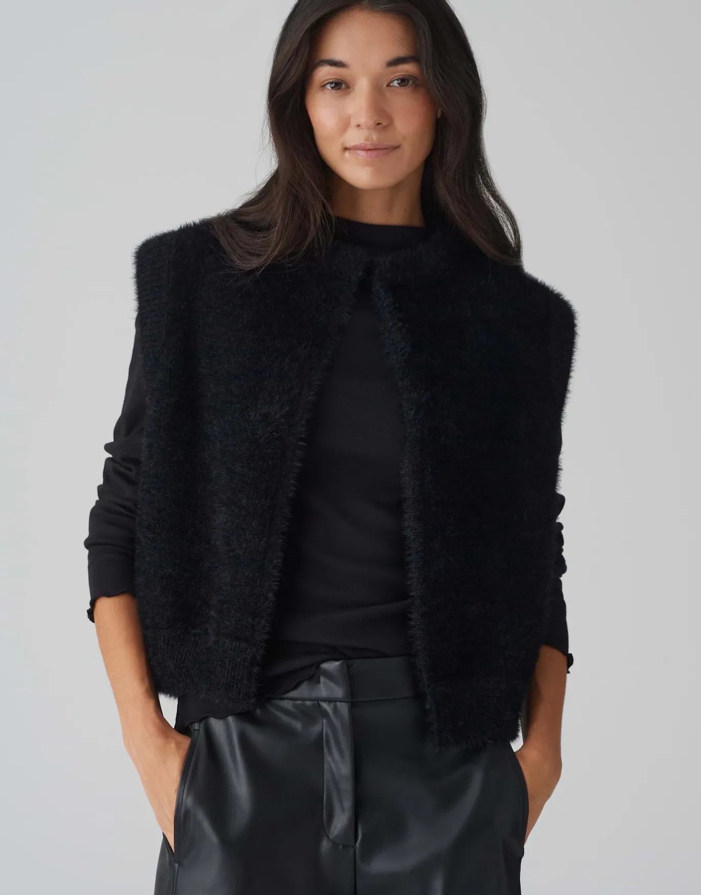 Damen OPUS Blazer / Westen^Fellweste Desto Schwarz Online Bestellen