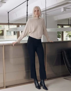 Damen OPUS Hosen^Flared Pants Curinna Detail Schwarz Online Bestellen