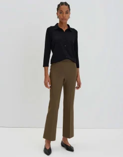 Damen OPUS Hosen^Flared Pants Curinna Grün Online Bestellen