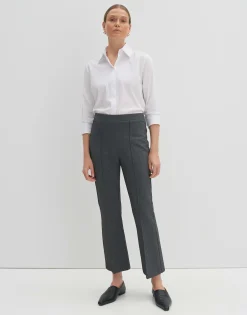 Damen OPUS Hosen^Flared Pants Curinna Mélange Grau Online Bestellen