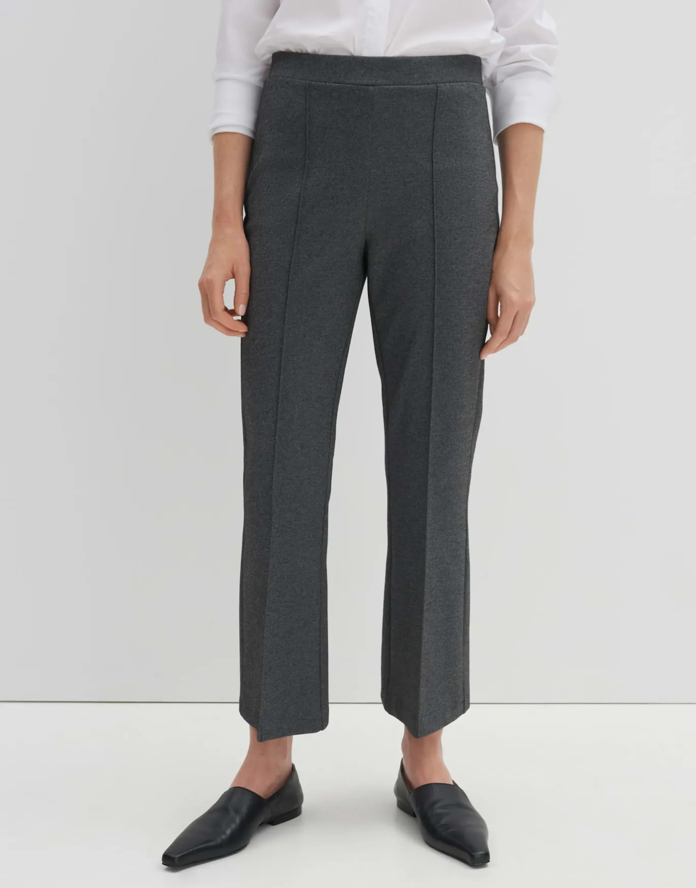 Damen OPUS Hosen^Flared Pants Curinna Mélange Grau Online Bestellen