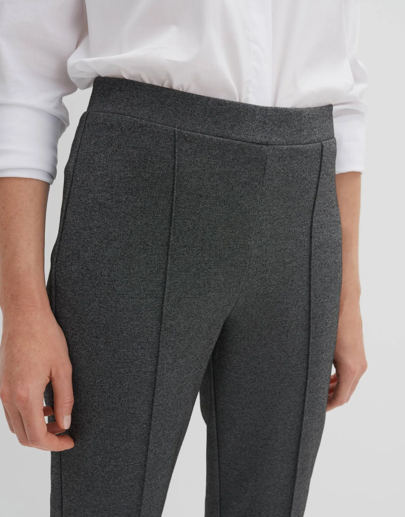 Damen OPUS Hosen^Flared Pants Curinna Mélange Grau Online Bestellen