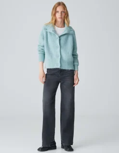 Damen OPUS Strick^Grobstrickjacke Dazzi Blau Online Bestellen