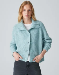 Damen OPUS Strick^Grobstrickjacke Dazzi Blau Online Bestellen