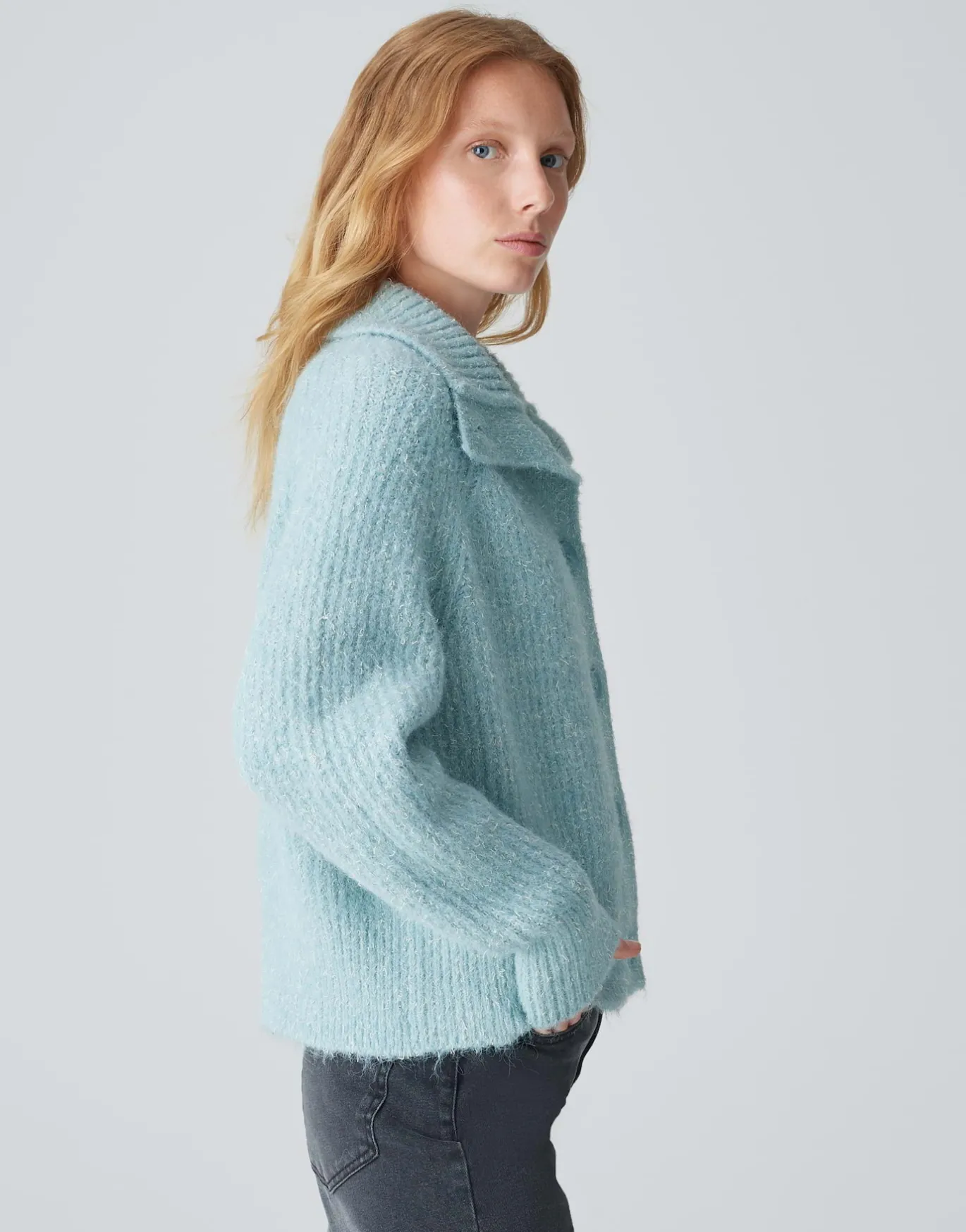 Damen OPUS Strick^Grobstrickjacke Dazzi Blau Online Bestellen