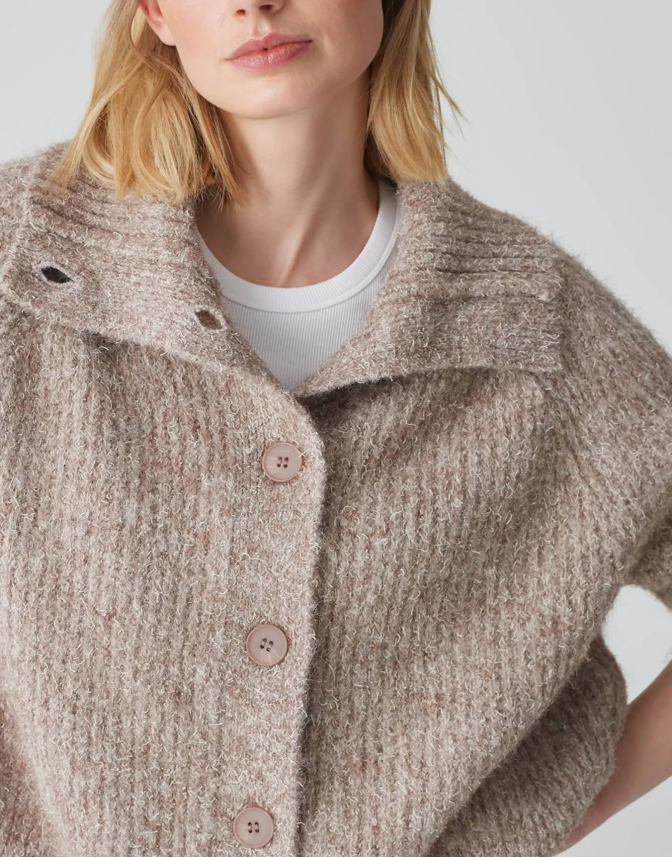 Damen OPUS Strick^Grobstrickjacke Dazzi Braun Online Bestellen