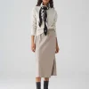 Damen OPUS Accessoires^Halstuch Awirla Scarf Beige Online Bestellen