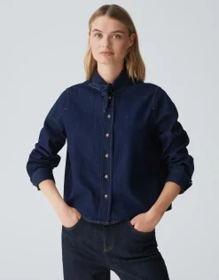 Damen OPUS Blusen^Jeansbluse Farilla Blau Online Bestellen