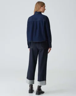 Damen OPUS Blusen^Jeansbluse Farilla Blau Online Bestellen