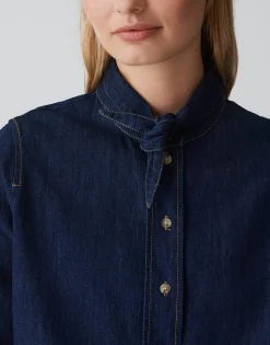 Damen OPUS Blusen^Jeansbluse Farilla Blau Online Bestellen