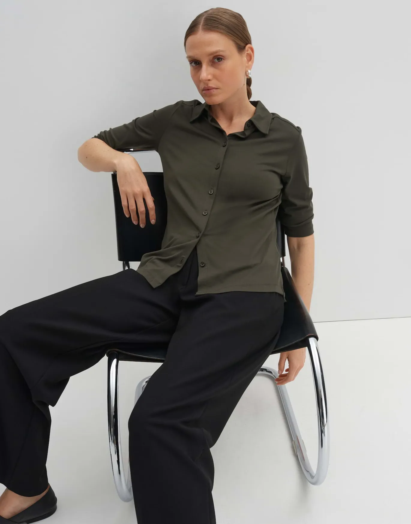 Damen OPUS Shirts | Blusen^Jerseyshirt Kelly Solid Grün Online Bestellen
