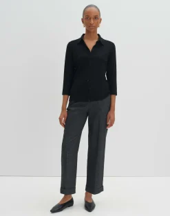 Damen OPUS Shirts | Blusen^Jerseyshirt Kelly Solid Schwarz Online Bestellen