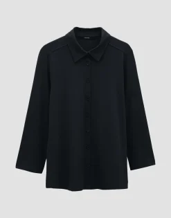 Damen OPUS Shirts | Blusen^Jerseyshirt Kelly Solid Schwarz Online Bestellen