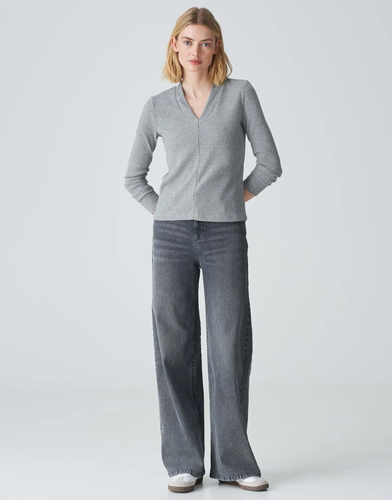 Damen OPUS Shirts^Jerseyshirt Somoko Grau Online Bestellen