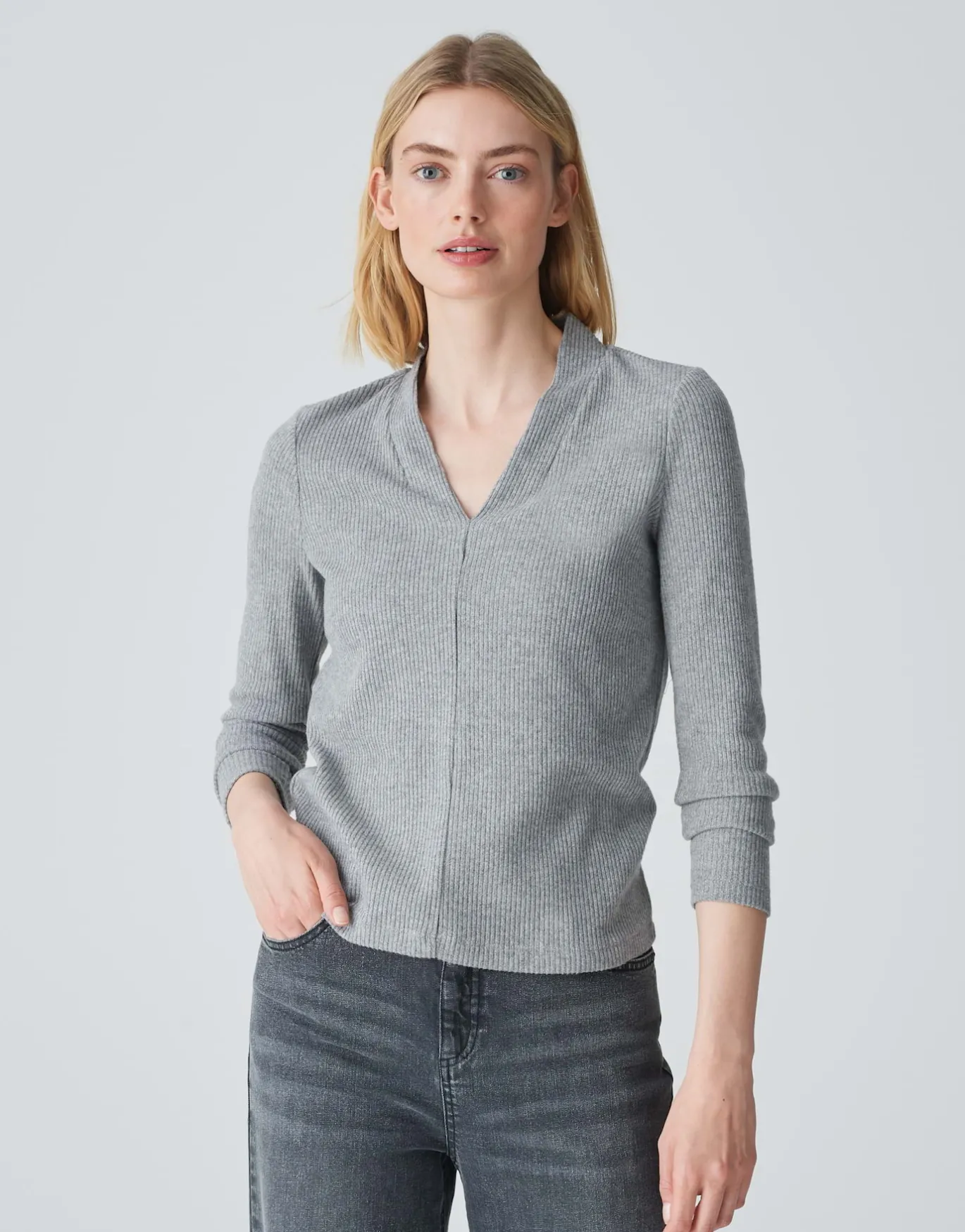 Damen OPUS Shirts^Jerseyshirt Somoko Grau Online Bestellen