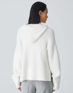 Damen OPUS Strick^Kapuzenpullover Pidlona Weiß Online Bestellen