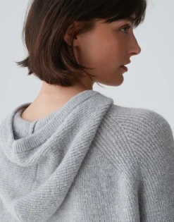 Damen OPUS Strick^Kapuzenpullover Poody Grau Online Bestellen