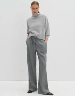 Damen OPUS Strick^Kaschmir Pullover Tija Grau Online Bestellen