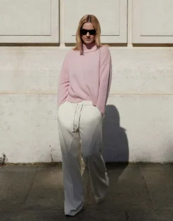 Damen OPUS Strick^Kaschmir Pullover Tija Rosé Online Bestellen