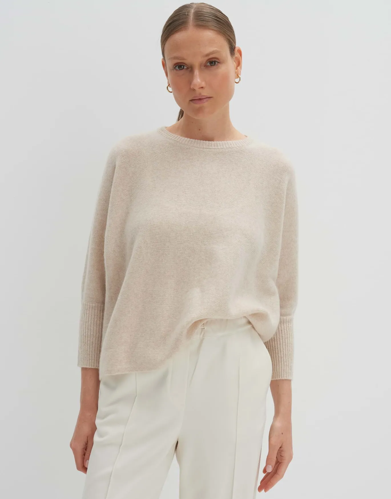 Damen OPUS Strick^Kaschmir Pullover Tjade Beige Online Bestellen