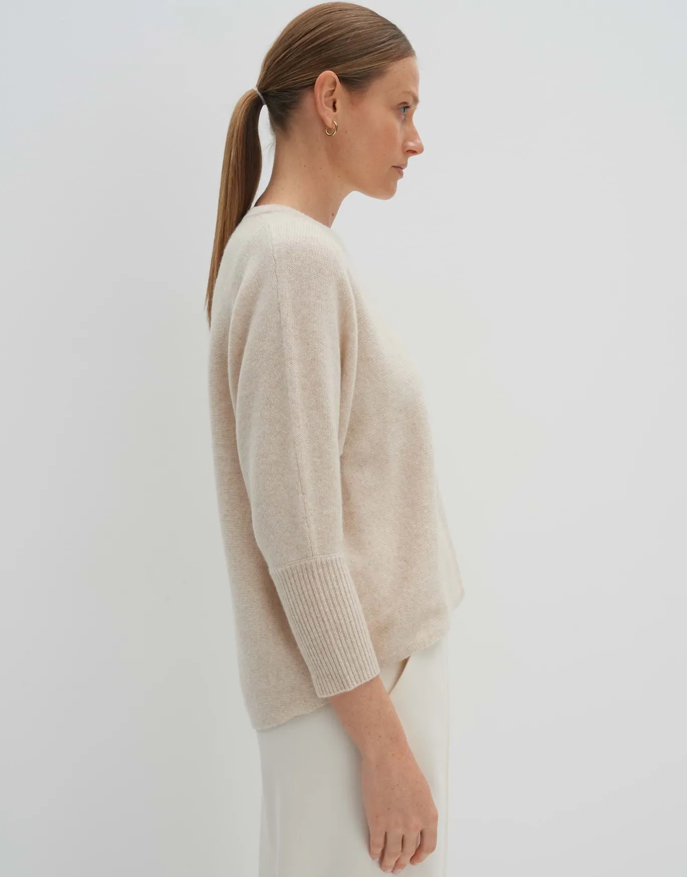 Damen OPUS Strick^Kaschmir Pullover Tjade Beige Online Bestellen