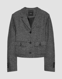Damen OPUS Blazer / Westen^Kurzblazer Naine Grau Online Bestellen