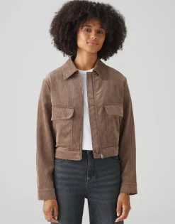 Damen OPUS Jacken / Mäntel | Blazer / Westen^Kurzjacke Hanju Braun Online Bestellen