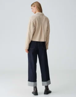 Damen OPUS Jacken / Mäntel | Blazer / Westen^Kurzjacke Hennja Beige Online Bestellen