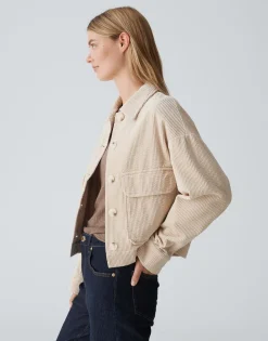 Damen OPUS Jacken / Mäntel | Blazer / Westen^Kurzjacke Hennja Beige Online Bestellen