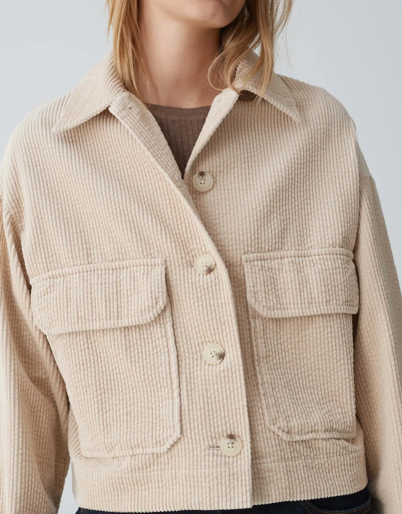 Damen OPUS Jacken / Mäntel | Blazer / Westen^Kurzjacke Hennja Beige Online Bestellen