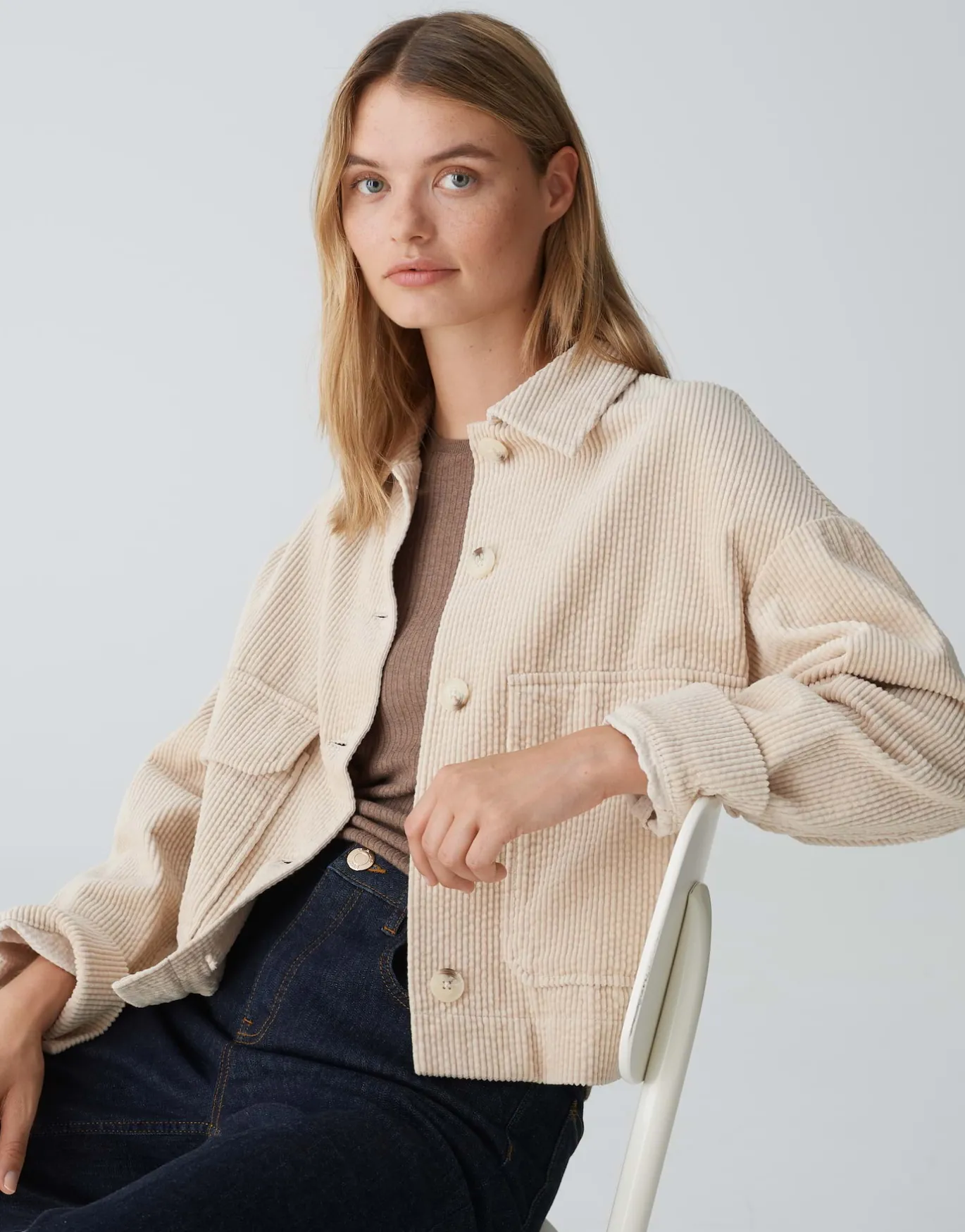 Damen OPUS Jacken / Mäntel | Blazer / Westen^Kurzjacke Hennja Beige Online Bestellen