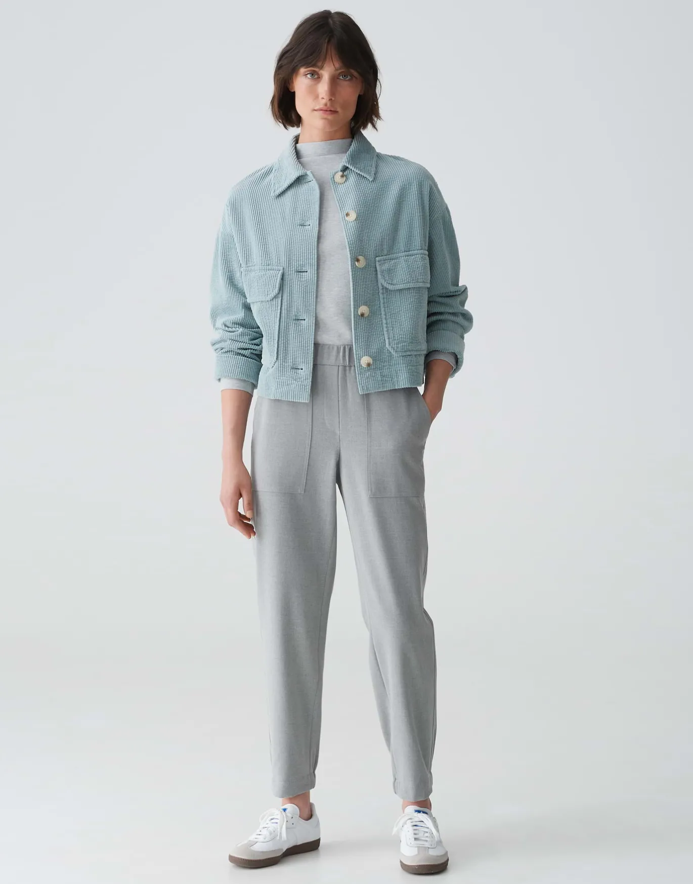 Damen OPUS Jacken / Mäntel | Blazer / Westen^Kurzjacke Hennja Blau Online Bestellen